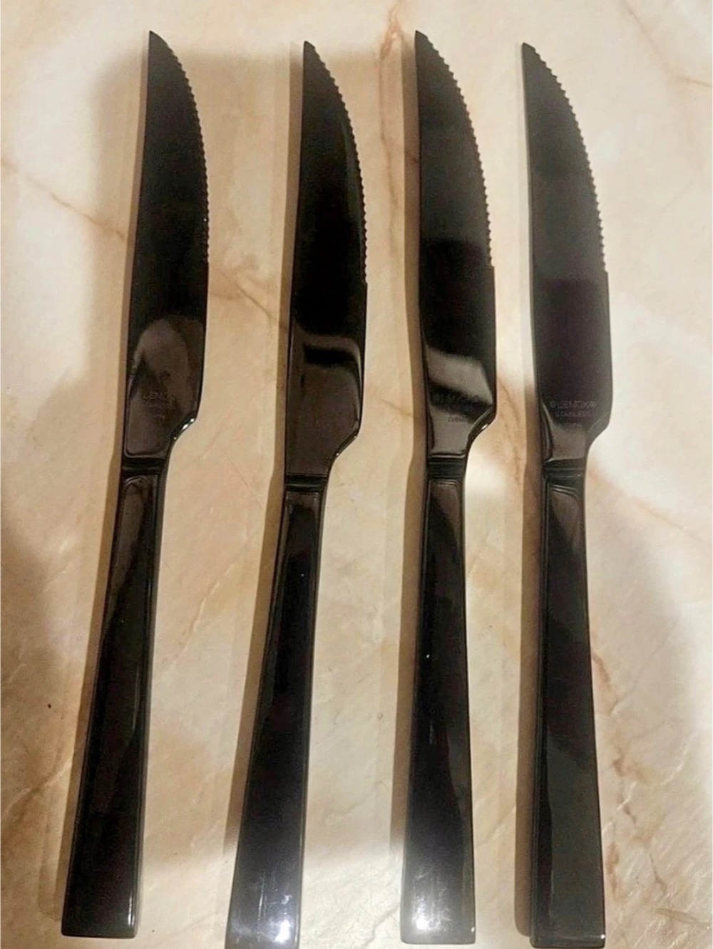 Lenox Kane Black Steak Knife Set of 4
